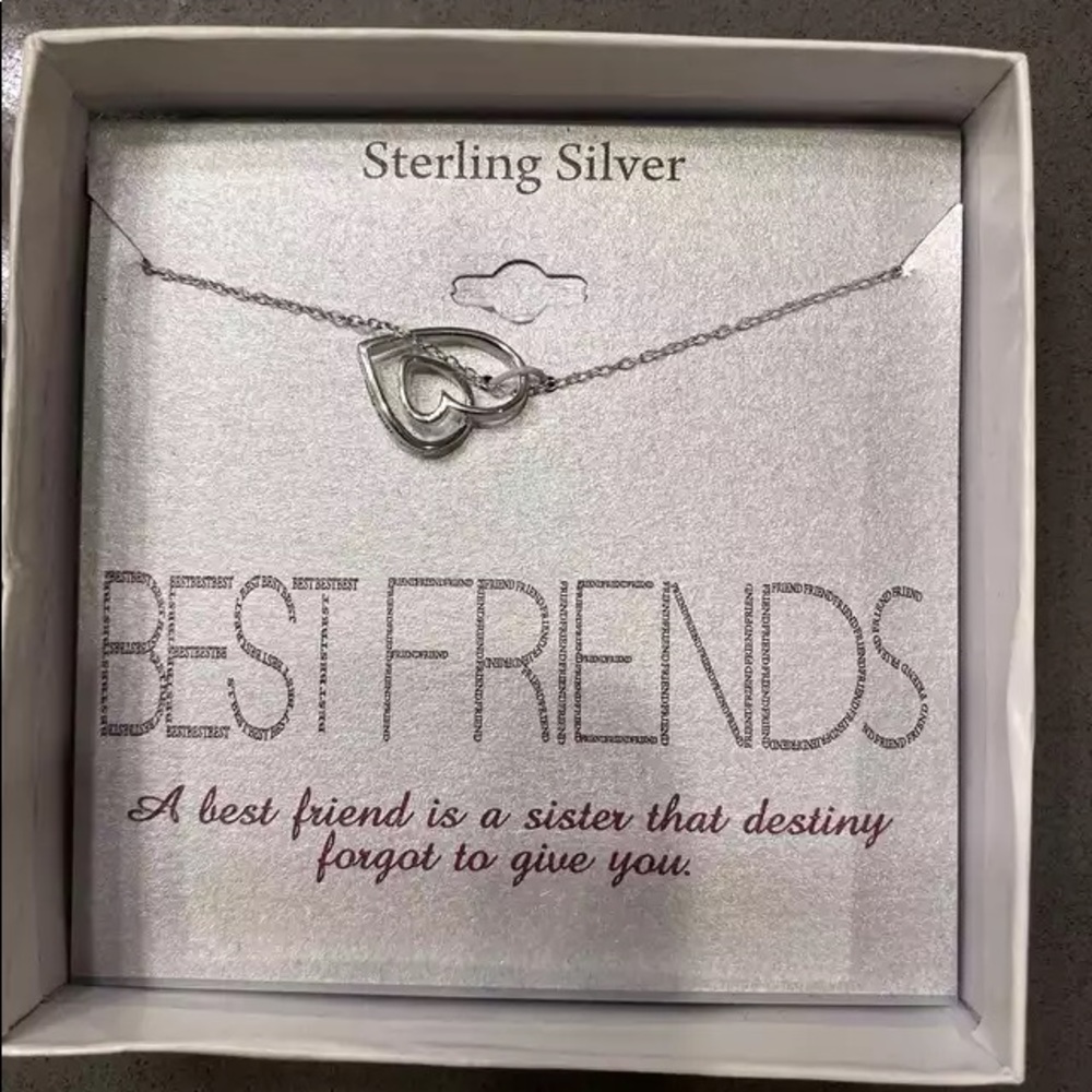 Silver friendship necklace - brand new